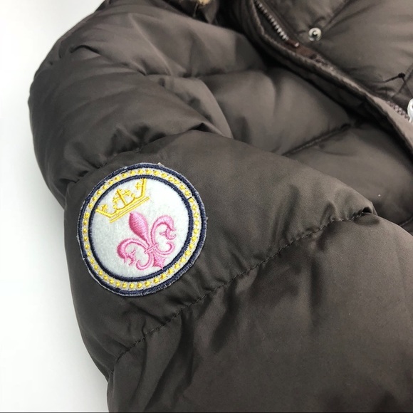 NWOT Y2K Tempco Brown/Pink Fur-Trim Hood Down Puffer Jacket - Picture 4 of 8